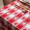 DII Valentine's Day Tablecloth Check Collection, Tablecloth, 52x52, Checkered Hearts