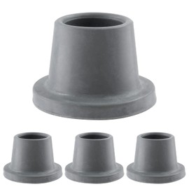 1 Inch Replacement Feet for Shower Chair Bath Seat, 4 Pack Rubber Tips Non-Slip Bench, Tub Transfer Benches Suction Cup Feet, Metal Insert Reinforced for Stools (1" I.D, Grey)