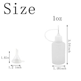 LALOCAPEYO Precision Tip Applicator Bottle, 15 PCS 10ml Bottles With 3 Plastic Funnels for Acrylic Painting