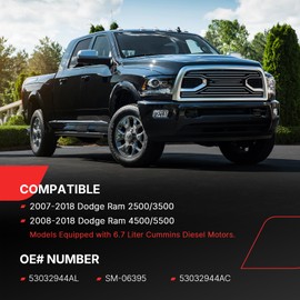 53032944AL Air Intake Resonator Lower Hose Pipe For 2007 – 2018 Dodge Ram 2500 3500 4500 5500 6.7L Cummins Diesel Motors Replaces# SM-06395 53032944AC (53032944AL)