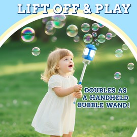 SANGQAOFU Bubble Machine for Kids Bubble Blower Maker with Lights and Music Automatic Bubble Stand Machine for Parties Birthday Wedding Toddlers Kid Summer Outdoor Toys