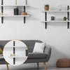 Yalikop 10 Pack Adjustable Shelf Brackets for Double Track System