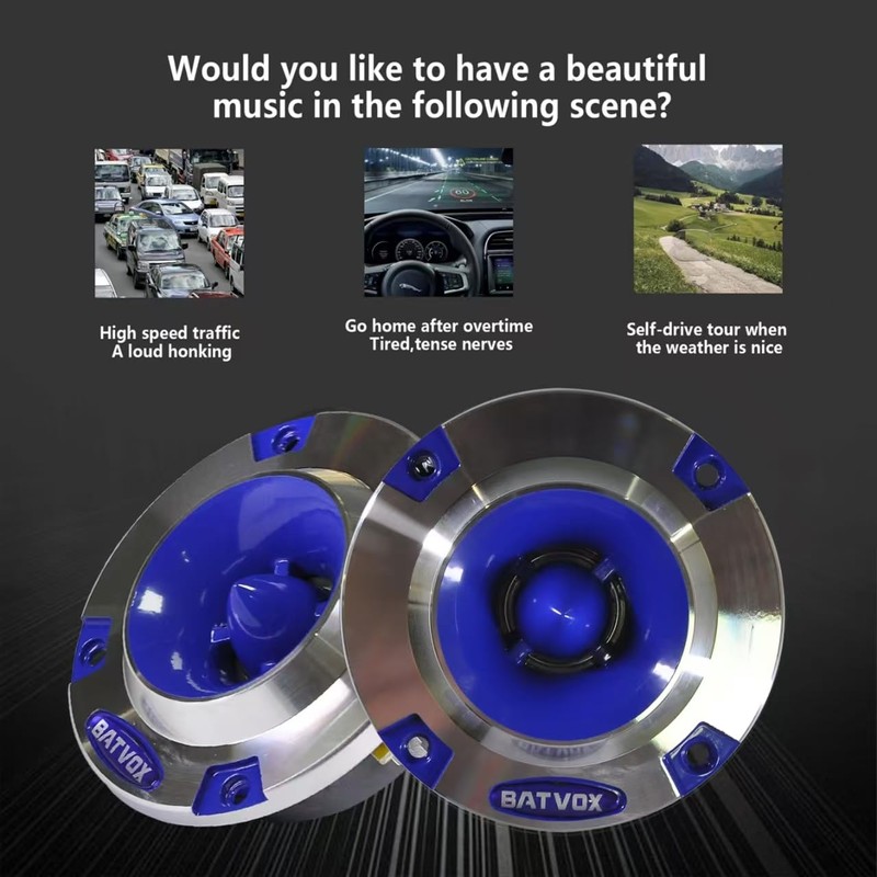 TX25E2 3.75 Inch Super Tweeter Blue, Aluminum Frame and High