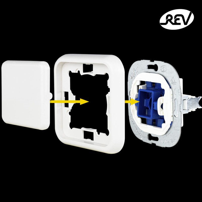 REV 0216450106 Vario Shutter Blind Switch Cover, White, Rolladenschalter