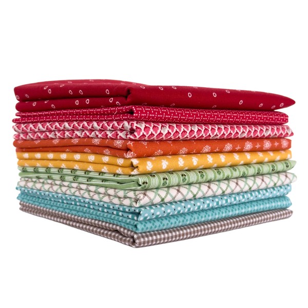 Lily Bella Fabrics Prim Fat Eighth Bundle (10 Pieces) by