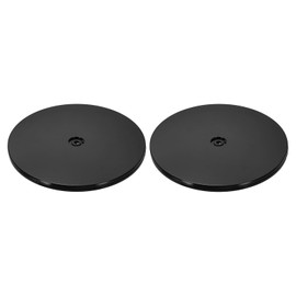 sourcing map 2Pack Acrylic Lazy Susan Turntable, 9" Spinner Lazy Susan Turntable Organizer, Acrylic Ball Bearing Rotating Tray for Pantry Spice Rack Decorating, Black