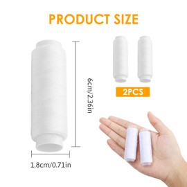 2Pcs Polyester Pro Sewing Thread 110m White Polyester Sew-All Thread Machine and Hand Stitching Strong Thread for Hand StitchingQuilting Leather Upholstery Shoe Bag All Fabrics and Seams