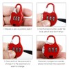 Pack of 12 Mini Combination Locks, Anti-Theft Combination Locks, Backpack