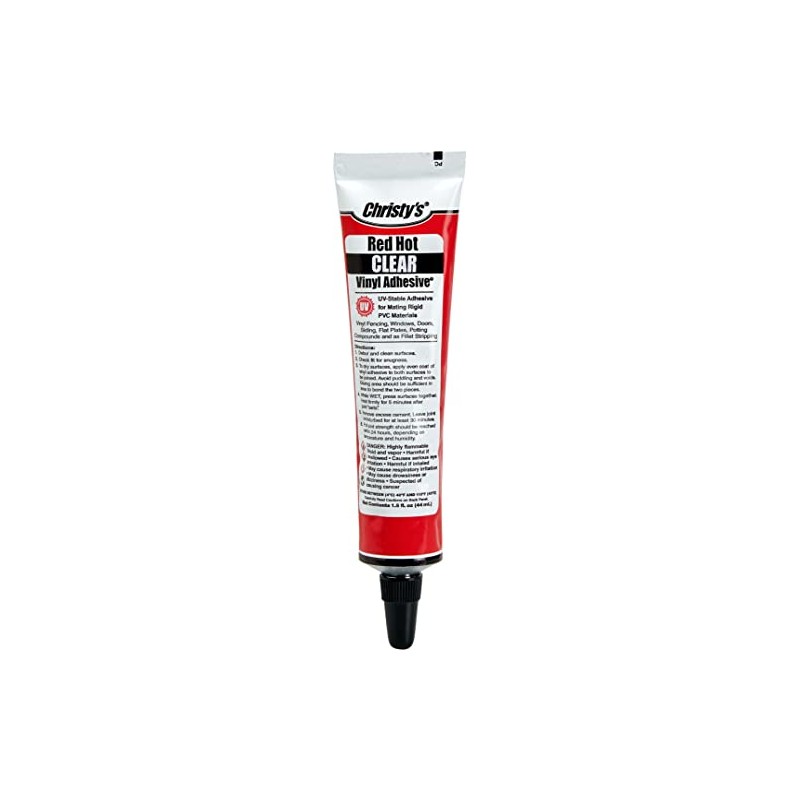 Christy's Red Hot Vinyl Adhesive, Clear, 1.5 oz Tube