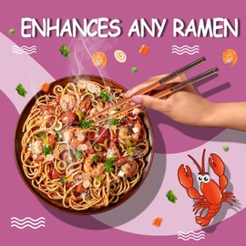 5.29oz Dried Seafood & Vegetable Ramen Toppings - 11 Natural Mixed Dehydrated Vegetables Freeze-Dried Seafood for Ramen Noodles, Soups, Cooking, Emergency Supply, Freeze-Dried Tofu Skin, Shrimp