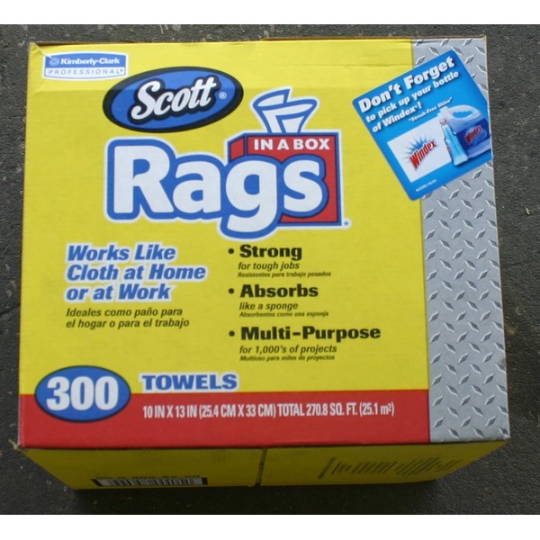 Kimberly-Clark Scott White 14400 Shop Towel - Pop-up Dispenser -