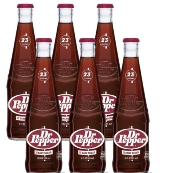 Dr Pepper Real Sugar Soda 12 Oz Glass Bottle (Pack