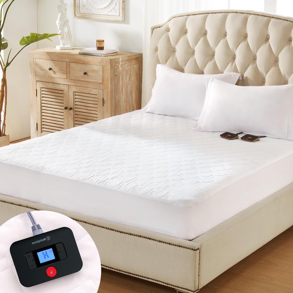 Westinghouse Heated Mattress Pad Queen, Comfortable Electric Mattress Pad with