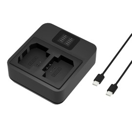 NP-FZ100 Charger NP-FZ100 Battery Dual Slot NP-FZ100 Battery Charger for A7R IV, A7R III, A7III, A7C Rebel Camera (Black)