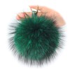 [Fosrion] Large Genuine Raccoon/Fox Fur Pom Pom Keychain Bag Charm
