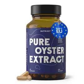 Nutriest Oyster Extract (120 Capsules) – 100% Freeze-Dried Oyster Extract | Zinc, Selenium & Vitamin B12 | Energy, Fertility & Reproduction