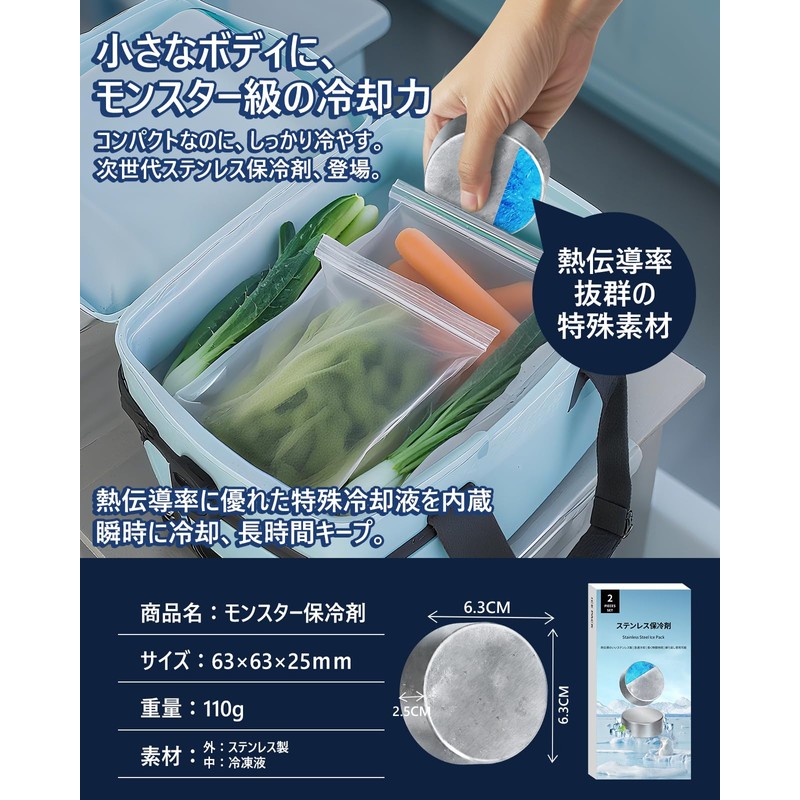 Powerful Cooling Agent, Amazing Cooling Power, Circular S Size, Diameter