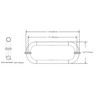 Ranbo Hardware 8" Back to Back Tubular Shower Door Pull