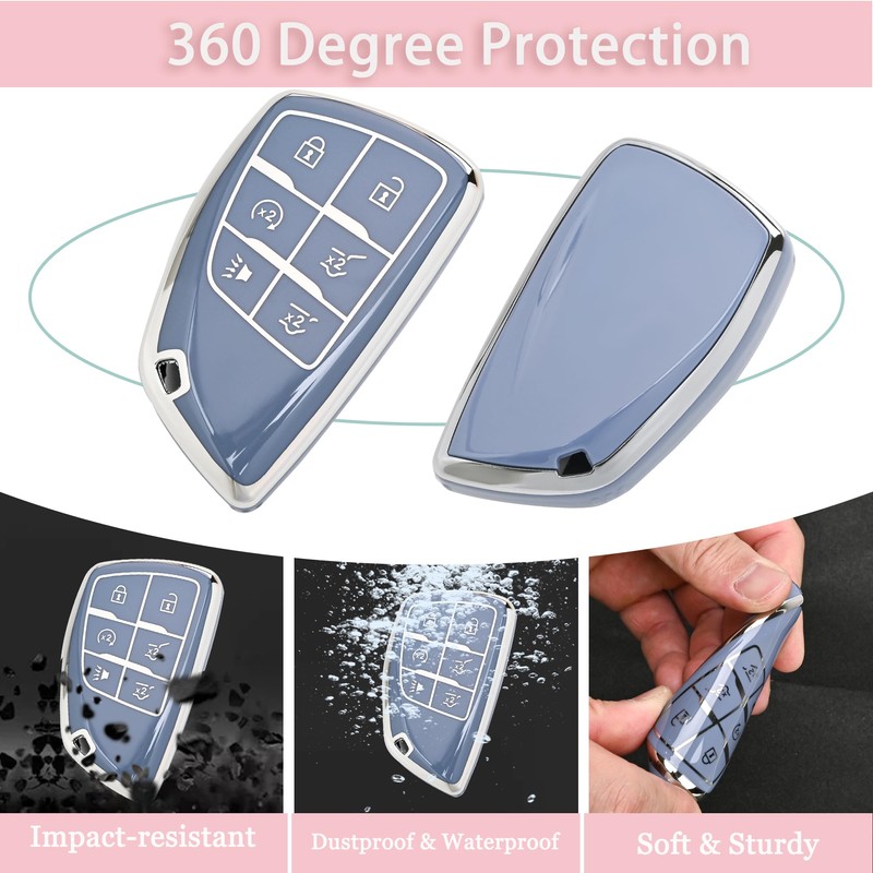 for Chevy Key Fob Cover - Soft TPU Protection Case