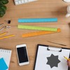 YUENPUN 60 PCS 12 Inch/30cm Colourful Plastic Ruler Bulk, Transparent
