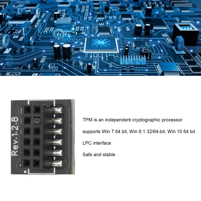 TPM 2.0 Module for MSI 12Pin SPI TPM2.0 Safe Stable