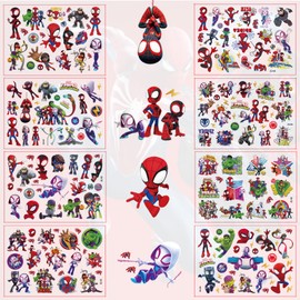 Temporary Tattoos, 8 Sheets Tattoos for Kids, Waterproof Kid Tattoo, Birthday Themed Party Supplies Decoration Favors, Advent Calendar Boys Girls Gifts