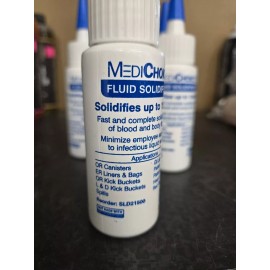 MediChoice SLD21500 Fluid Solidifier- Solidifies Up To 1500cc- LOT OF 6