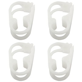 BAIRONG 4pcs 1/4"-1/2" Tube OD Shut Off Hose Clamp Adjustable Clamp Water Flow Control Clip, White