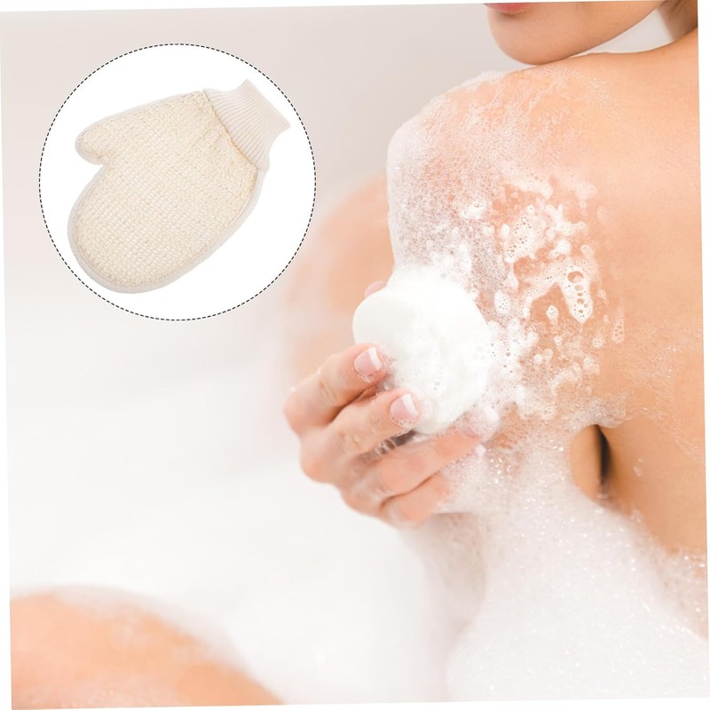 Guantes de Baño Exfoliantes de Doble Cara ERINGOGO Sisal Color