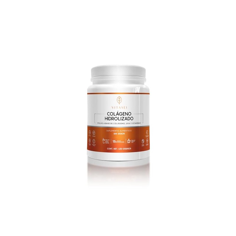 Vitasei Colágeno Hidrolizado Polvo Péptidos Resveratrol Vitamina Apoyo Cabello Piel