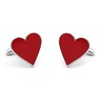 iGame Wedding Cuff Links Romantic Red Heart Design Quality Brass