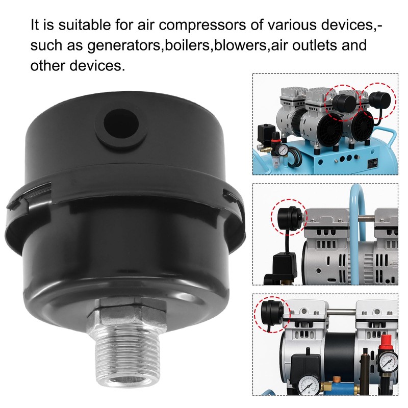 LifCratms 2 Pcs Air Compressor Silencer, 3/8" Thread Air Compressor