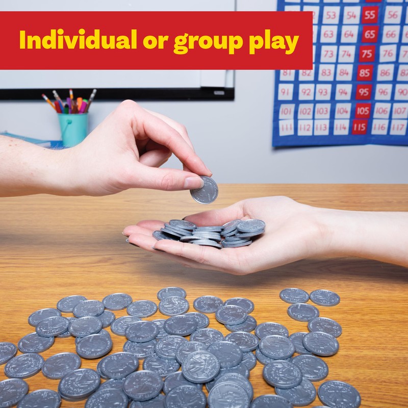 LEARNING ADVANTAGE - 7524 Learning Advantage, Play Quarters Plastic Coins