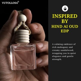 2-Pack Mahogany Sandalwood Car Air Freshener Hanging Long Lasting Car Scent Essential Oil Diffuser Car Perfume Inspired Fragrances for Men for Women by VUTOLLOSA