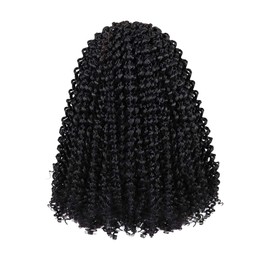 7 Pack 12 Inch Passion Twist Hair Water Wave Synthetic Crochet Braids for Short Passion Twist Braiding Hair Goddess Locs Bohemian Curl Hair Extensions (7Packs, 12Inch, 1#)