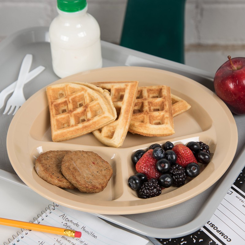 Carlisle FoodService Products Divided Plate with 3 Compartments for Home