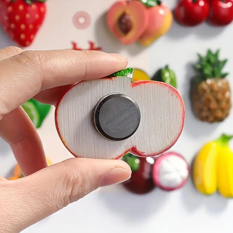 Fruit Shaped Fridge Magnet, 10pcs/set Cute Cartoon Fruit Design Magnet,