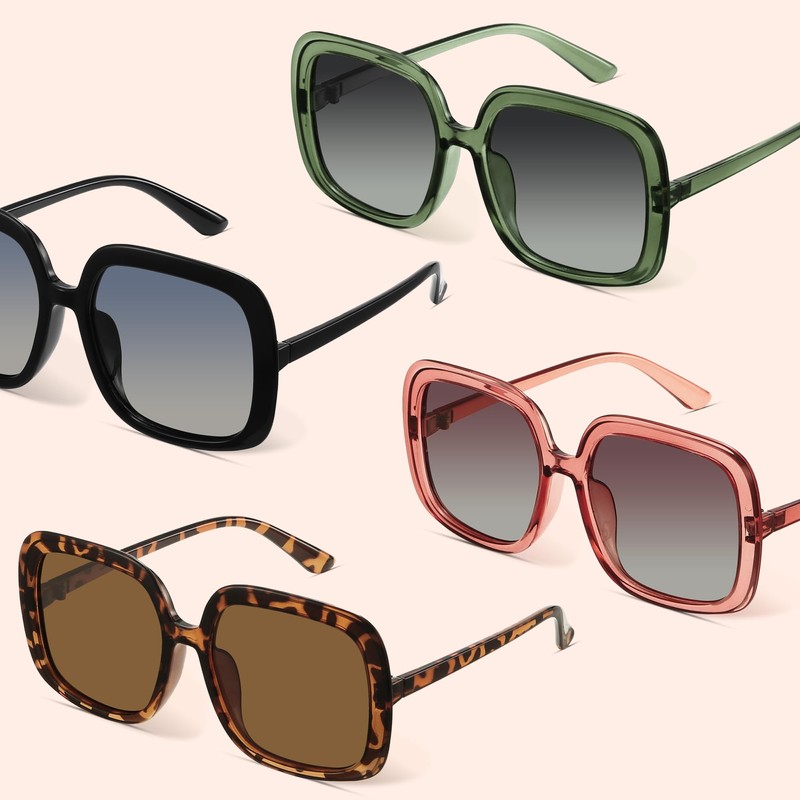 miyya Oversized Polarized Sunglasses Women, Trendy Retro Sun Glasses for
