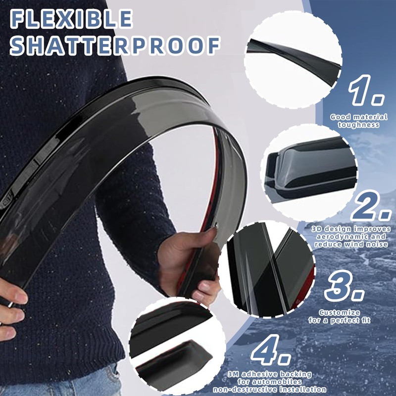 YLSCOO Window Visors Rain Guards fits 2023-2025 Toyota Prius &