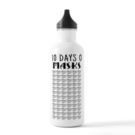 CafePress 100 Days Of Masks 1.0L (34 oz) Stainless Steel Water Bottle