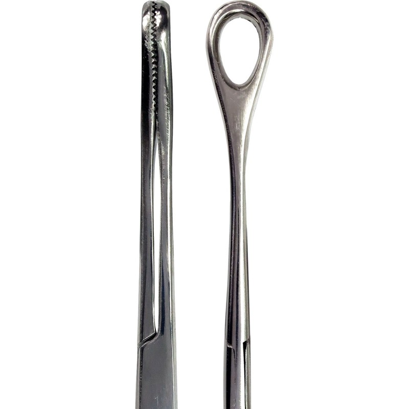 HTS 164S7 7" Non-Slotted Locking Foerster Sponge Forceps