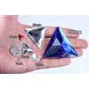 Allstarco 68mm Orange Hyacinth H125 Flat Back Triangle Acrylic Gems