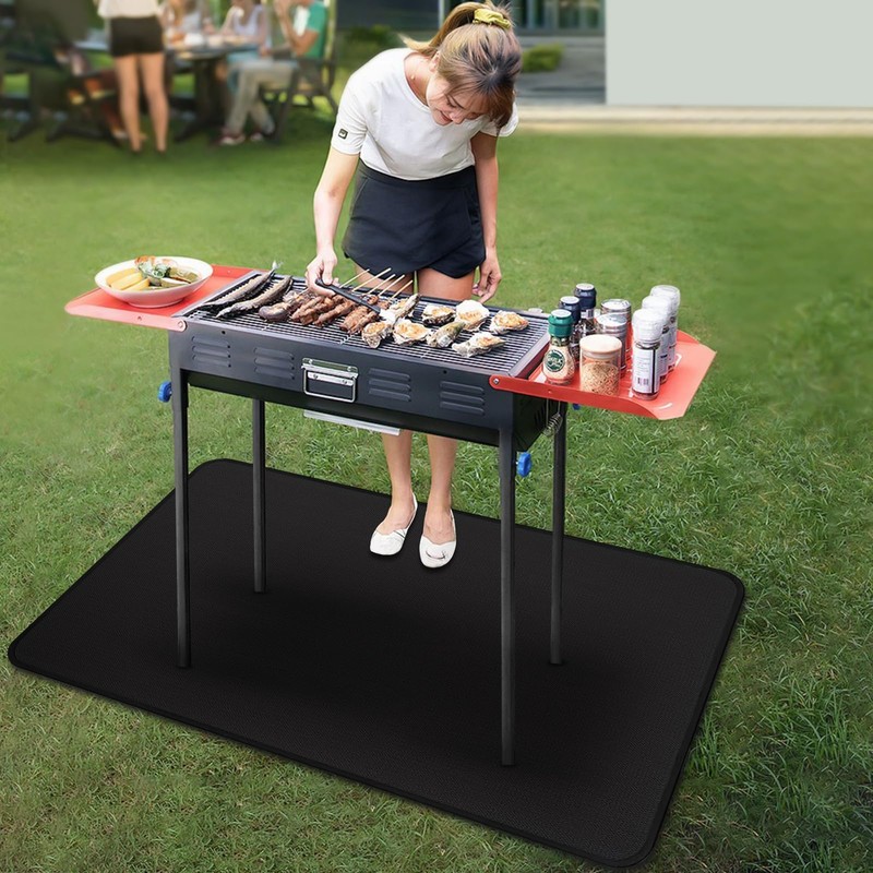 Large Under Grill Mat, Fireproof Grill Pads for Outdoor Charcoal,