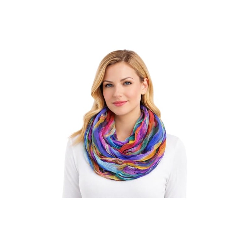 JameStyle26 Colour gradient silk summer loop gradient rainbow silk plain