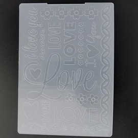 NZJ Merry Christmas Love Happy Valentine's Day Plastic Embossing Folders for Card Making Scrapbooking and Other Paper Crafts 5"x7"