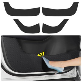 LUNQIN Car Door Anti Kick Pad for Mazda CX-30 CX30 2020 2021 2022 2023 2024 2025 Accessories Carbon Fiber Style Leather Sticker Door Sill Protector Cover Edge Guard Side Mat Interior Decoration Dirty