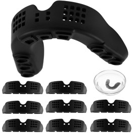 BBTO 10 Pack Sports Mouth Guard, Moldable Breathable Mouthguard with Perforation for Men Women Adult Team Sports