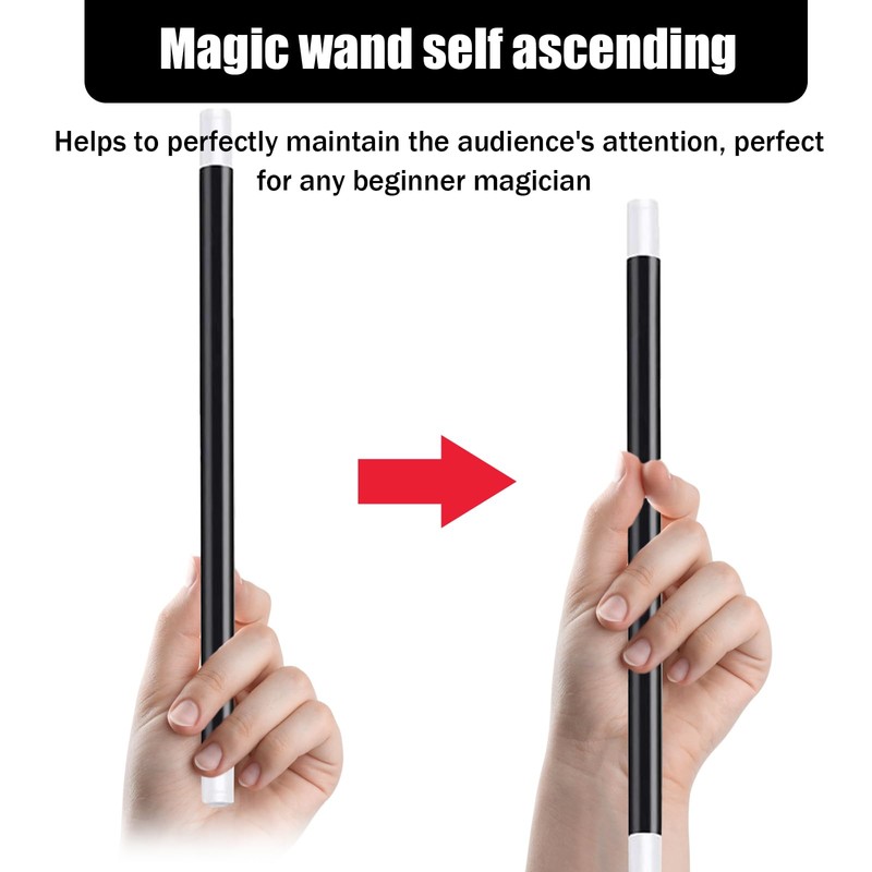 EUYKQNOI 2 Pieces Magic Wand Magic Wand Black Plastic Magic