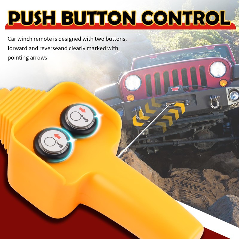 wedfish Winch Remote with Cables,Manual Push Button Winch Controller with