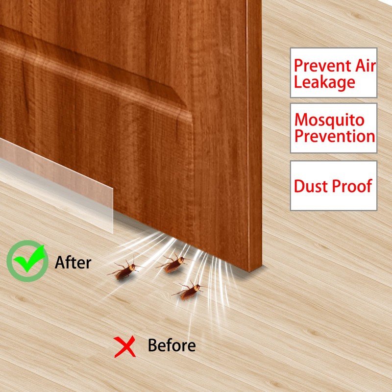 Tigsport T-Shaped Door Draft Stopper，Silicone Weather Stripping Seal for Windows